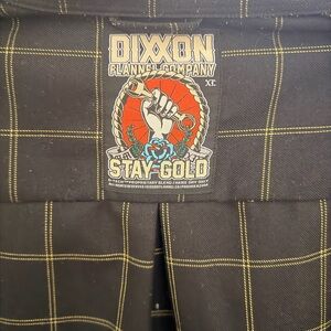 DIXXON Black and Yellow Plaid Casual Button Down Shirt